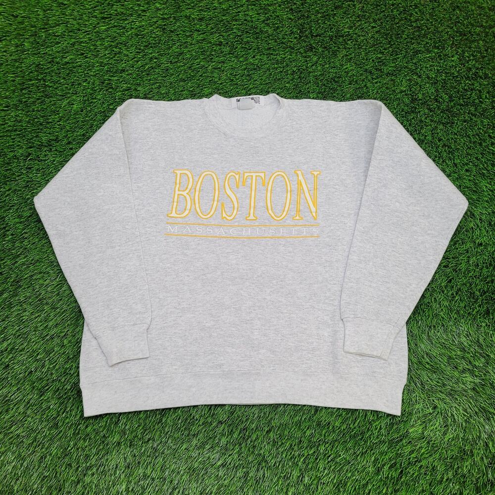 Vintage 80s Boston Massachusetts Sweatshirt XL 25x25 Baggy Boxy